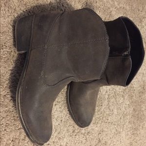 Gray ankle cowboy boots